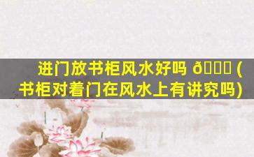 进门放书柜风水好吗 🐋 (书柜对着门在风水上有讲究吗)